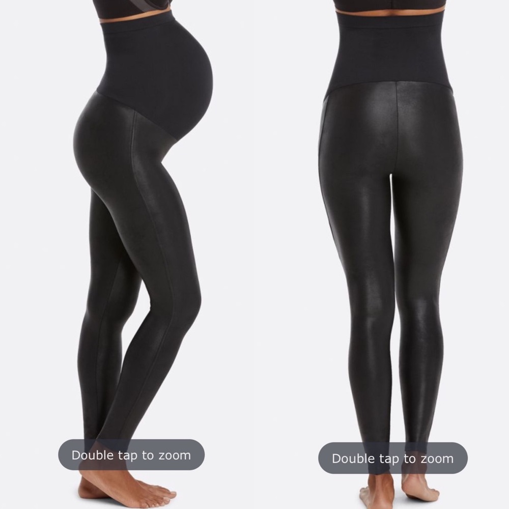 Spanx Mama Faux Leather Leggings